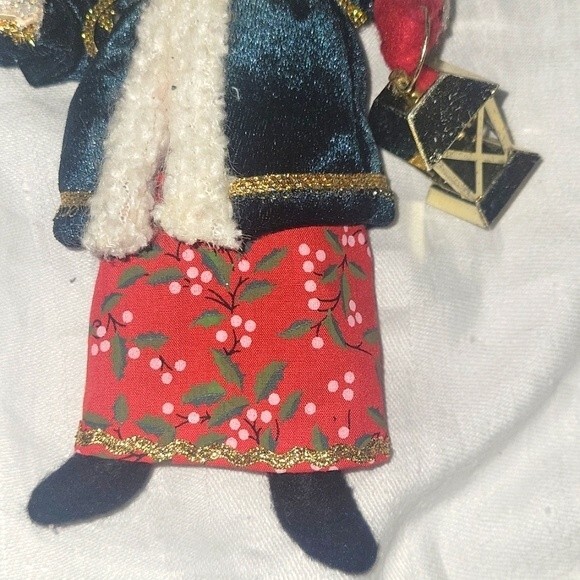 BRN VNTG OLD WORLD Santa Claus Ornament Lantern Christmas Folk Art 8 inches - Picture 5 of 9